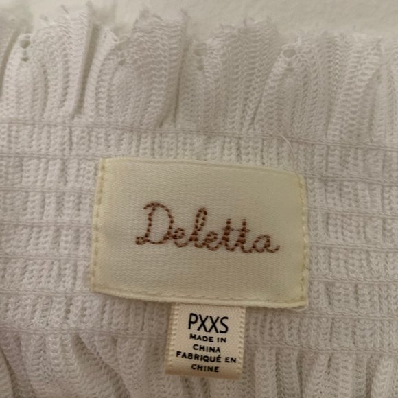 Anthropologie Lacy Off-the-shoulder Blouse XXSP - Picture 3 of 4